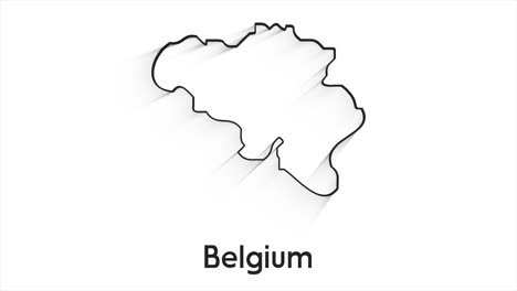 belgium map showing up intro by regions 4k animated belgium map intro background with countries appearing and fading one by one and camera movement