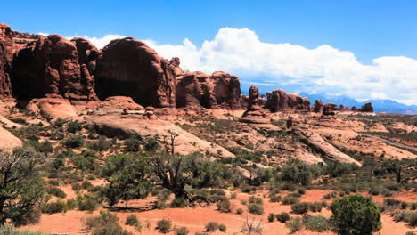 a red sandstone monument in the desert  time lapse 4