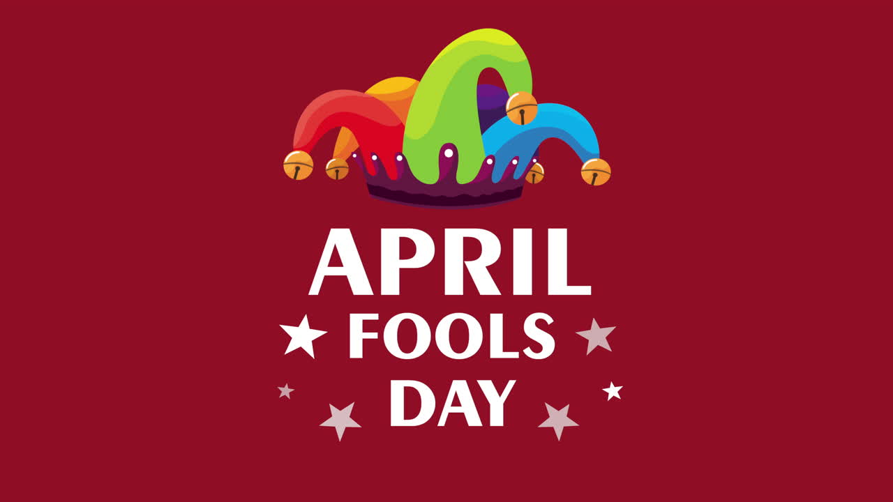 제스터 모자와 함께 4월 1일 글자