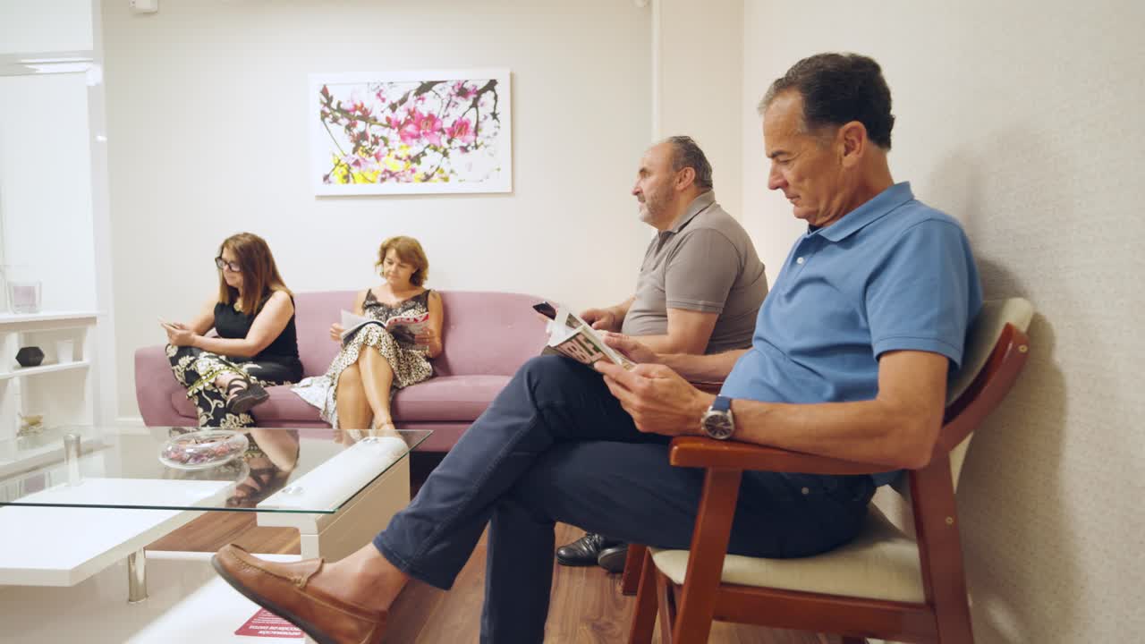 People Waiting in a Waiting Room