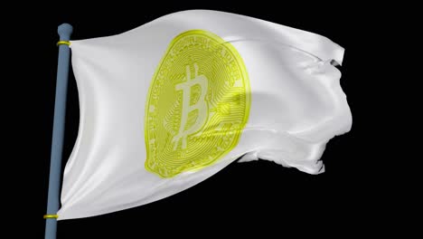 animación de bandera de moneda criptográfica bitcoin