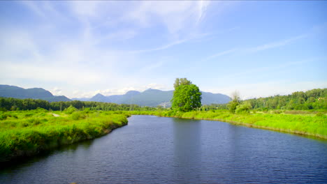 Fluss,-Himmel-Und-Berg-In-Harmonie