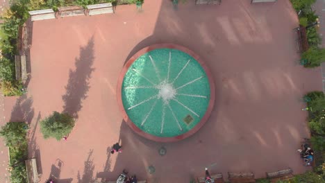 courtyard with a fountain