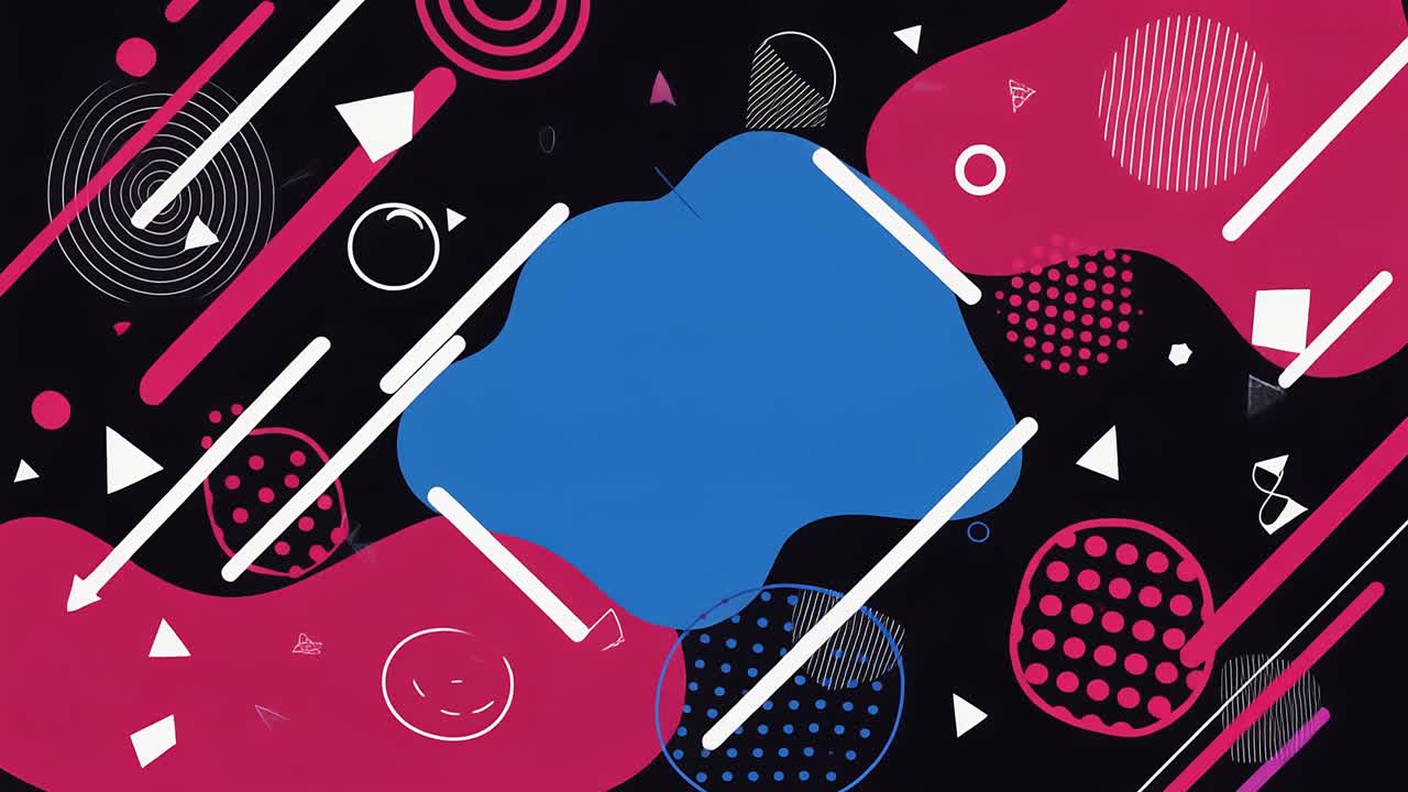 Abstract Animated Background with Dynamic Geometric and Organic Shapes