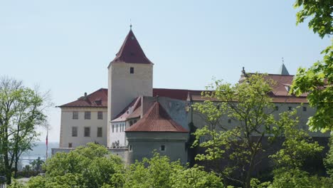 a view of the ancient prague castle complex within prague, czech republic