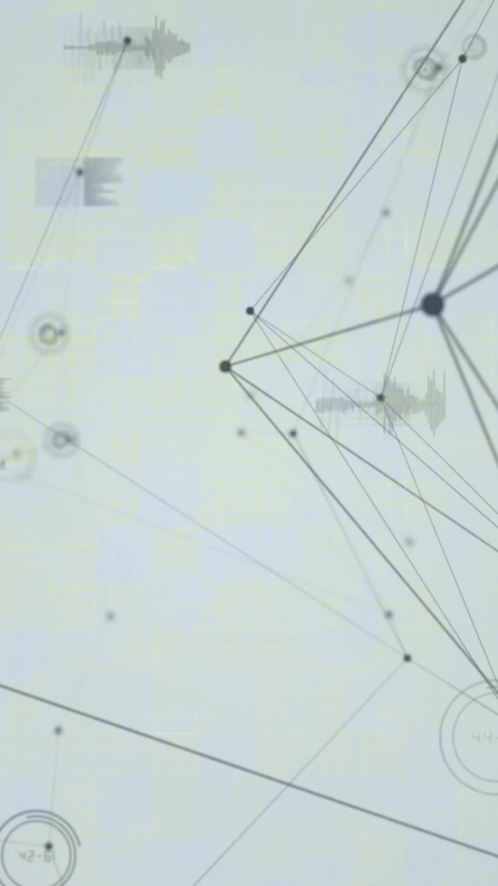 Animazione di elaborazione dati e reti di connessioni