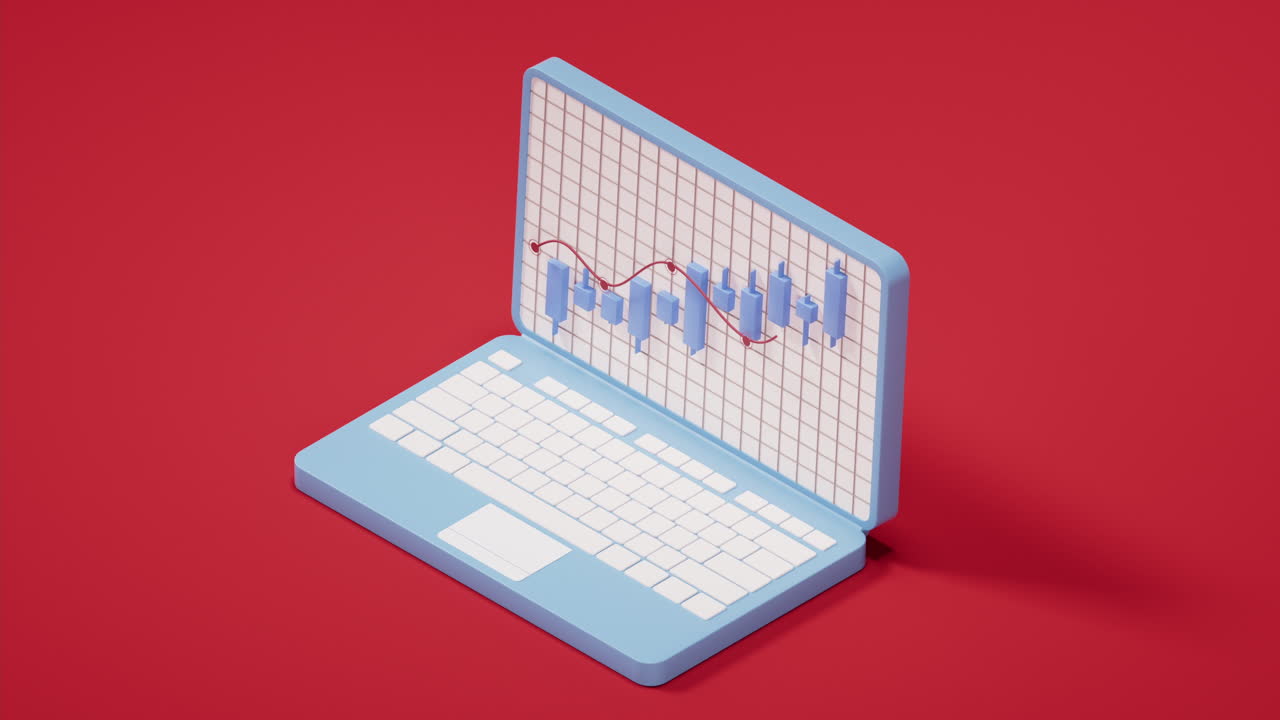 gráfico de barras con tendencia de crecimiento, renderización en 3d.