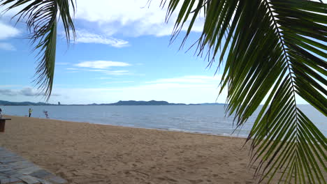 Palm-and-tropical-beach-at-Pattaya-in-Thailand