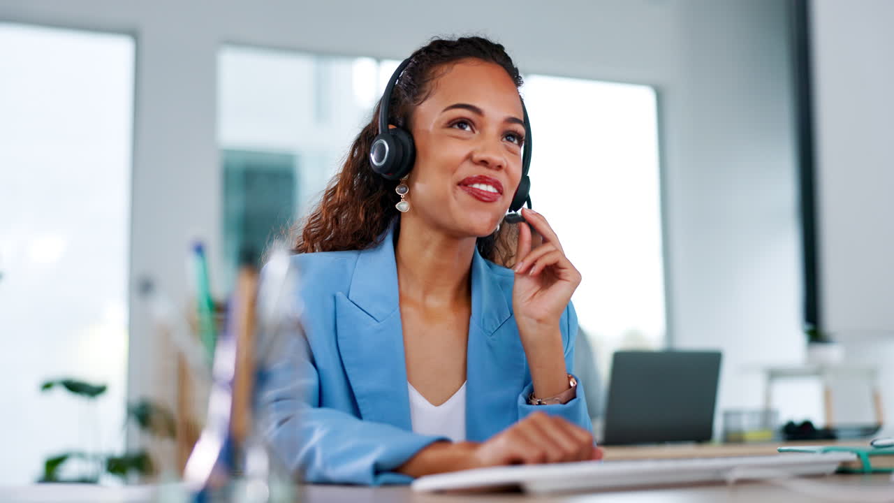 Mulher de negócios, call center