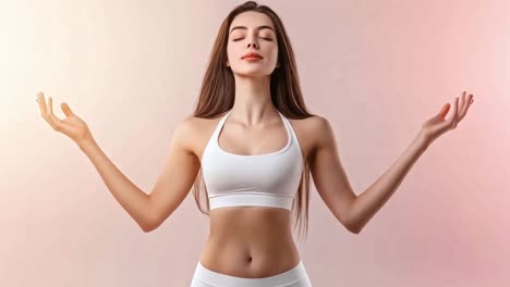 woman meditating for wellness