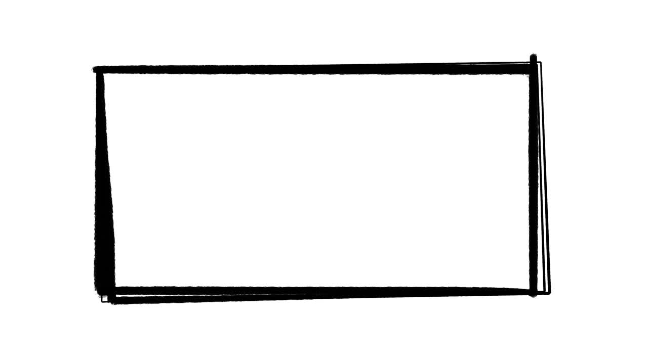 Hand drawn cartoon frame, animated border design