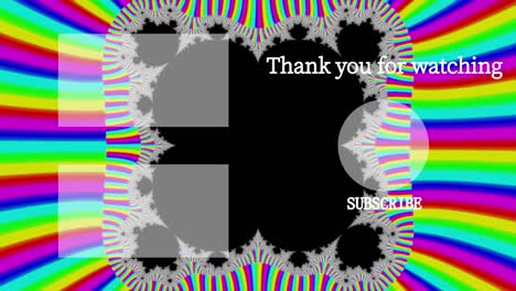 psychedelic flashy end card ending screen motion graphics