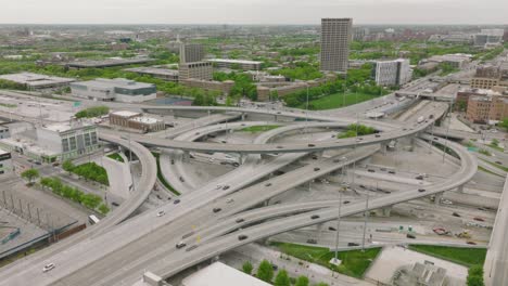 busy highway during daytime rush hour traffic