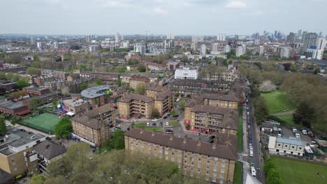 council housing estate poplar east london uk flats ,apartments drone aerial