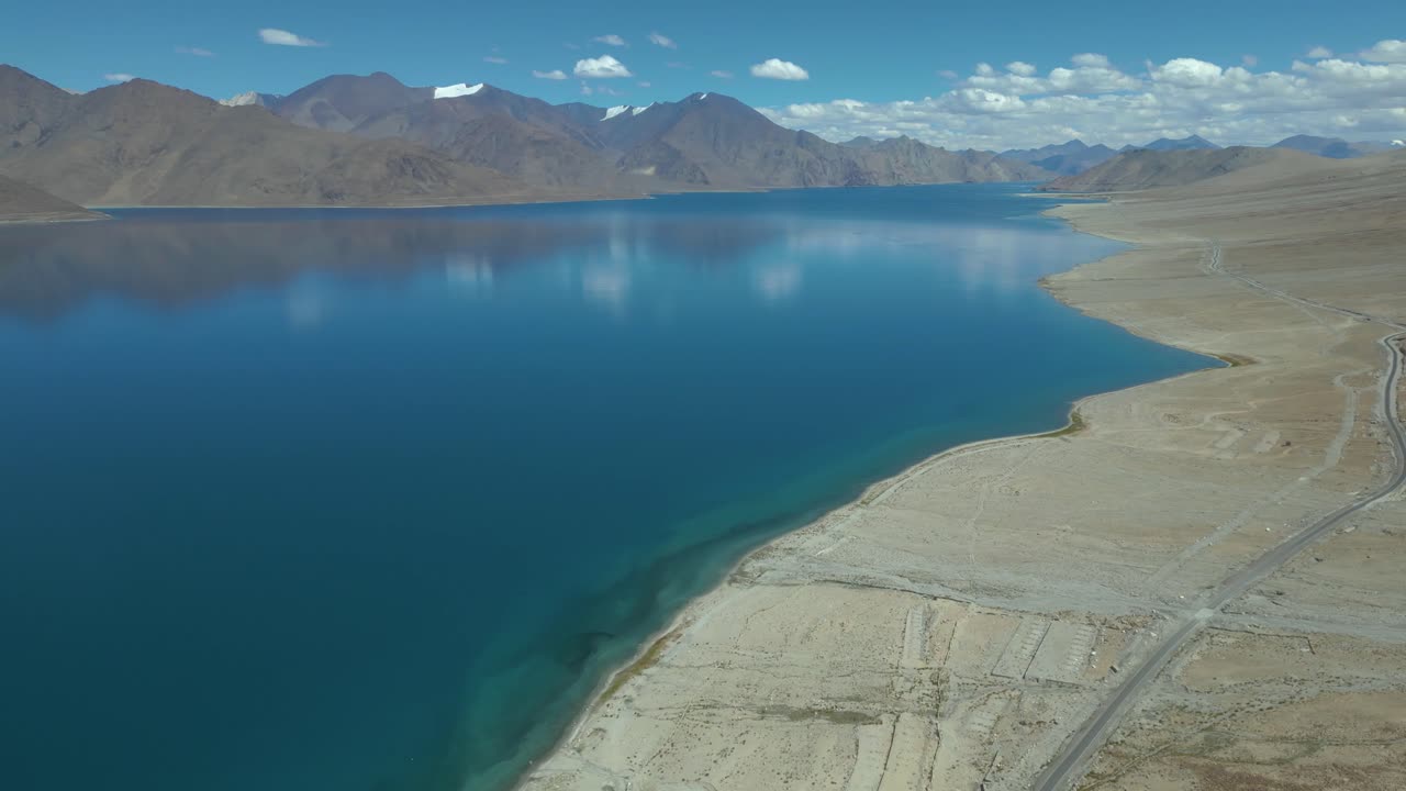 Aerial view of Leh Ladakh, Pangong Tso Lake, Maitreya Buddha, Diskit Monastery in Nubra Valley, Sand Dunes Nubra Valley