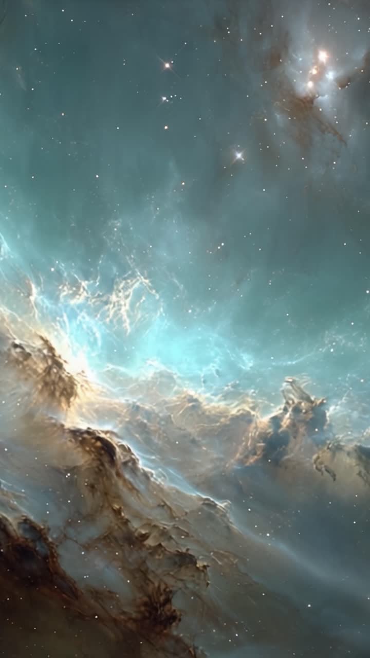 A Stunning View of Celestial Gas Clouds Illuminated by Distant Stars, Showcasing the Beauty and Complexity of the Universe in Ethereal Hues and Forms