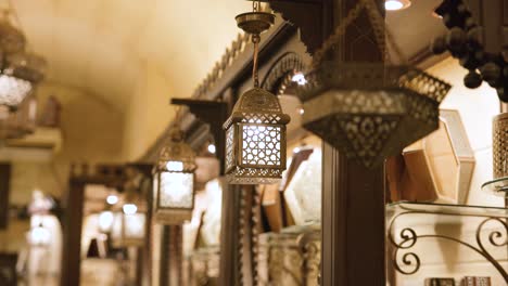 a lantern in a shop in a middle eastern country