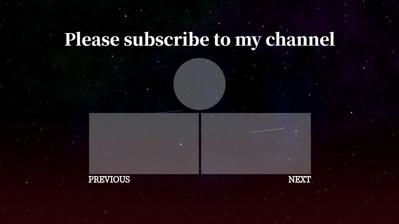 스페이스 갤럭시 엔드 카드 엔딩 스크린 모션 그래픽