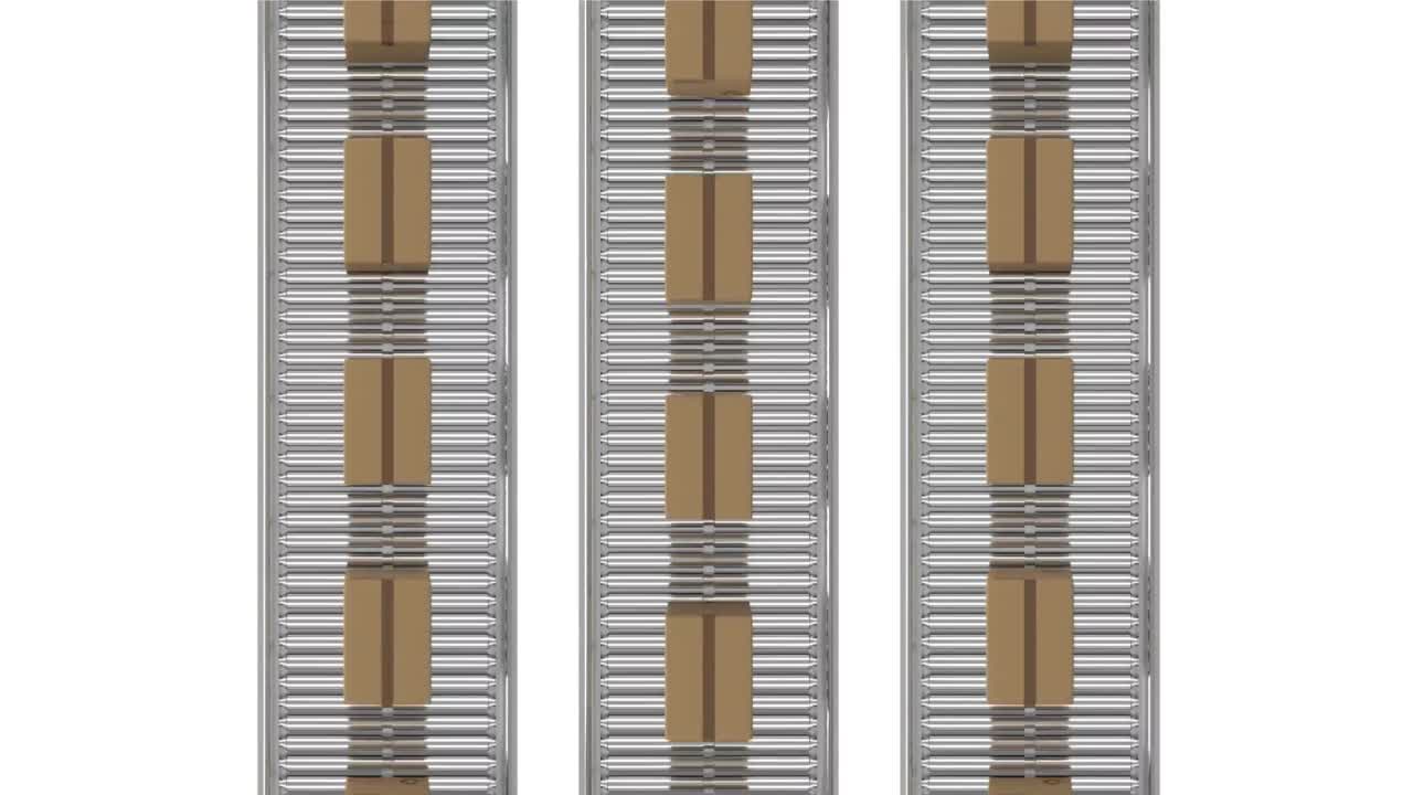 paquetes en cintas transportadoras