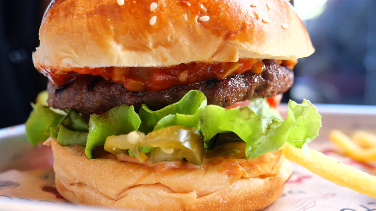 Es una hamburguesa deliciosa.