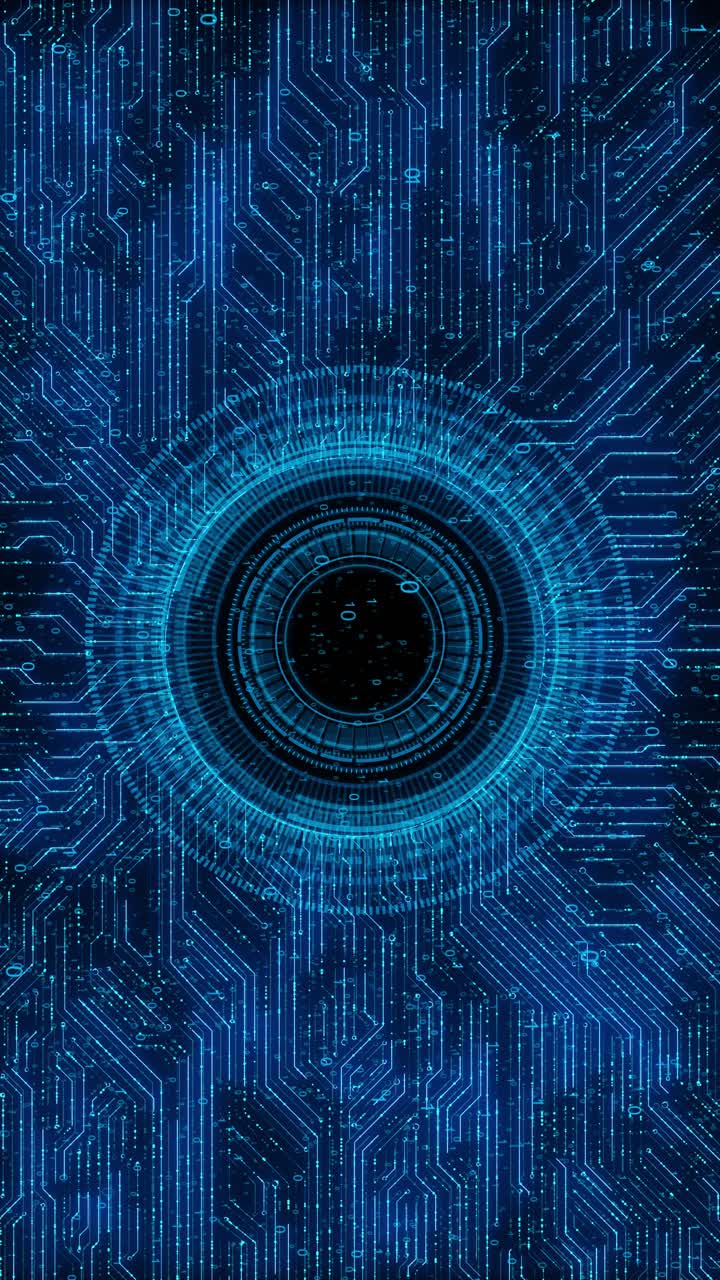 Futuristic ai neural network deep learning ai neural network animation of ai cpu chip glowing