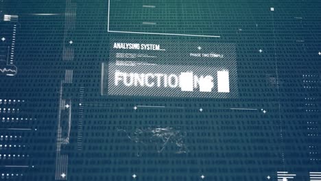 pantalla con códigos de programas en ejecución y gráficos