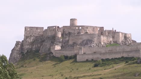 medium shot of spis castle in slovakia, on oft he largest castle sites in europe-1