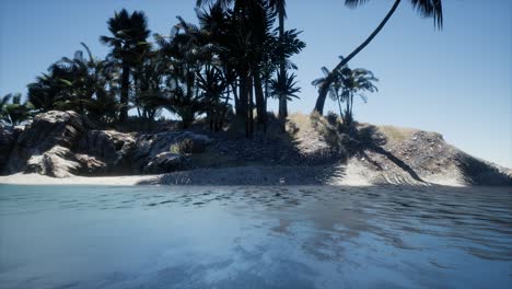 isla tropical de las maldivas en el océano
