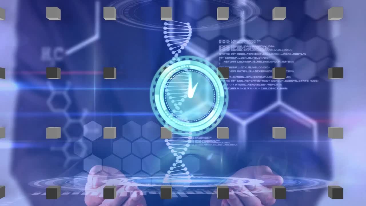 과학 데이터 처리의 클럭 오버 애니메이션