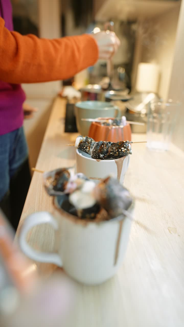 Marshmallow Skewers and Hot Chocolate