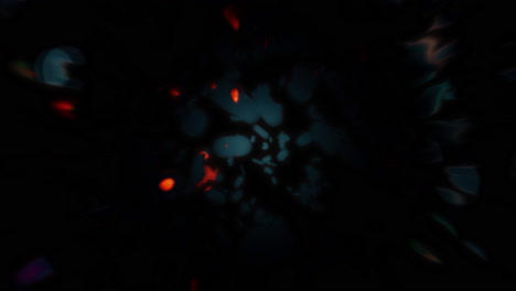 Abstract Glowing Particles in Dark Space