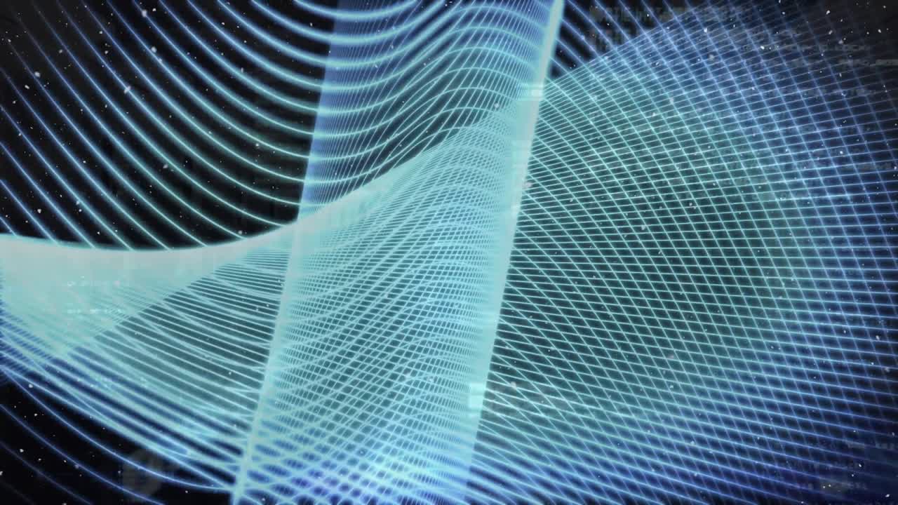 animación del patrón de onda azul que se mueve sobre un fondo azul oscuro