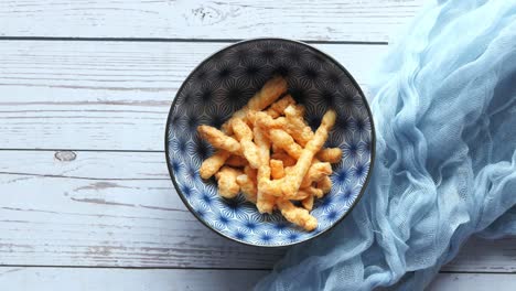 crispy snacks in a bowl