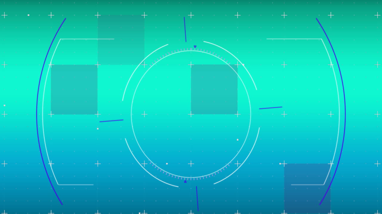 녹색 배경에 대한 범위 스캔과 데이터 처리의 애니메이션