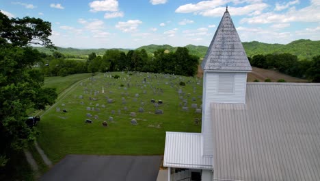 aerial orbit church chapel near damascus and abingdon virginia