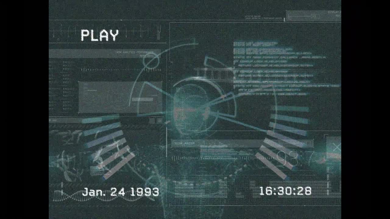 Reticle forming over head initiating hologram scan, HUD radial bars rotating for diagnostic scan