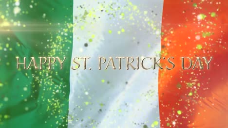 Word-Happy-St.-Patricks-Day-in-golden-letters-with-Irish-flag-in-background