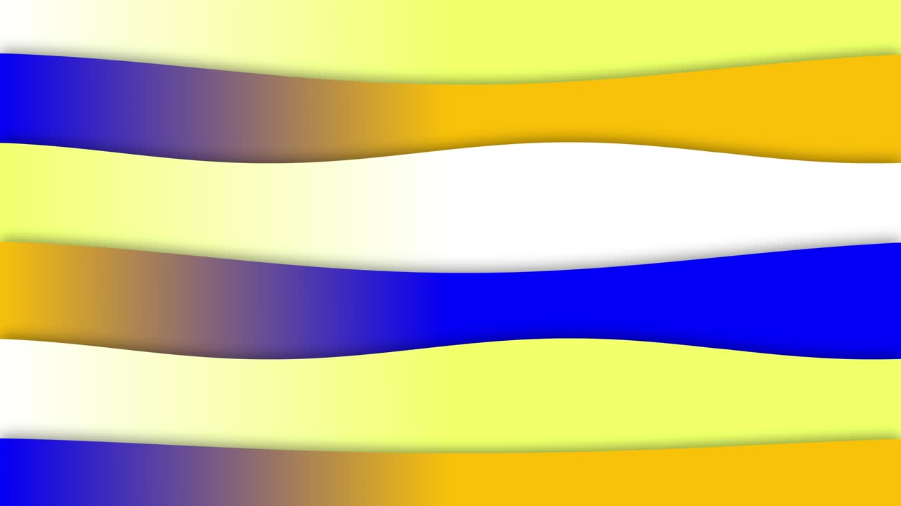 animación de curvatura de onda elegante calma que fluye formas suaves fondo 3d gráficos de movimiento efecto visual gradiente abstracto color amarillo marino blanco