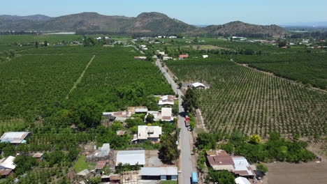 AERIAL:-small-houses-surrounded-by-green-fields