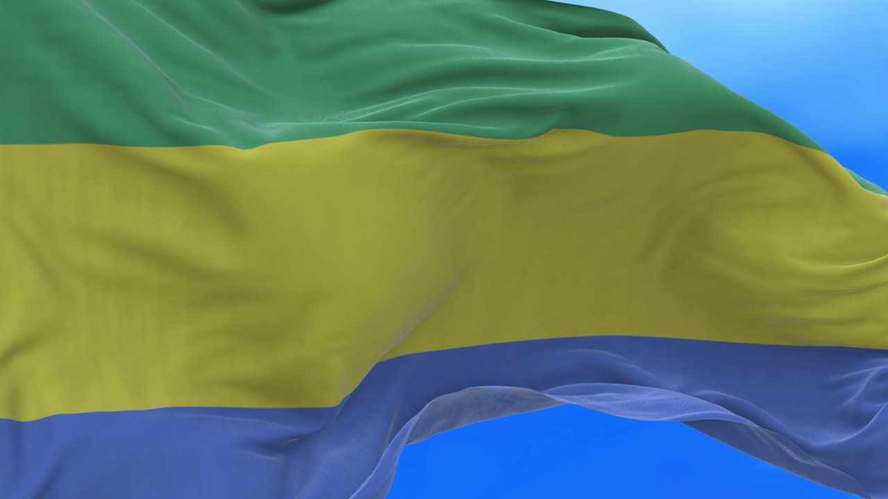 el bucle sin costuras de la bandera de gabón.