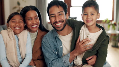 face, home and family with love