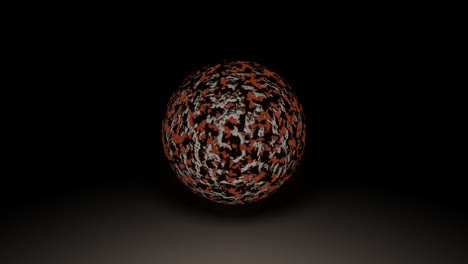 4k video animation of a 3d render dark and light shade of colorful transparent sphere or circle rotating on the floor, isolated on black background.