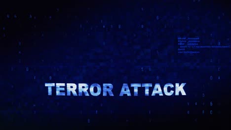 terror attack warning on digital display