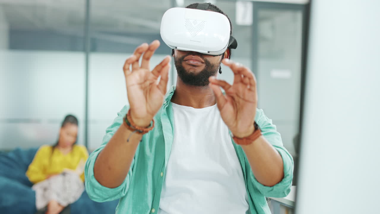 Man Experiencing Virtual Reality