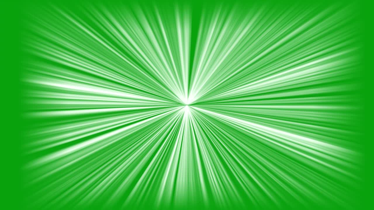 Rays of light motion graphics with green screen background