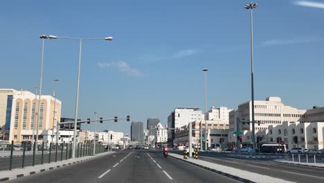 city street scene in doha, qatar