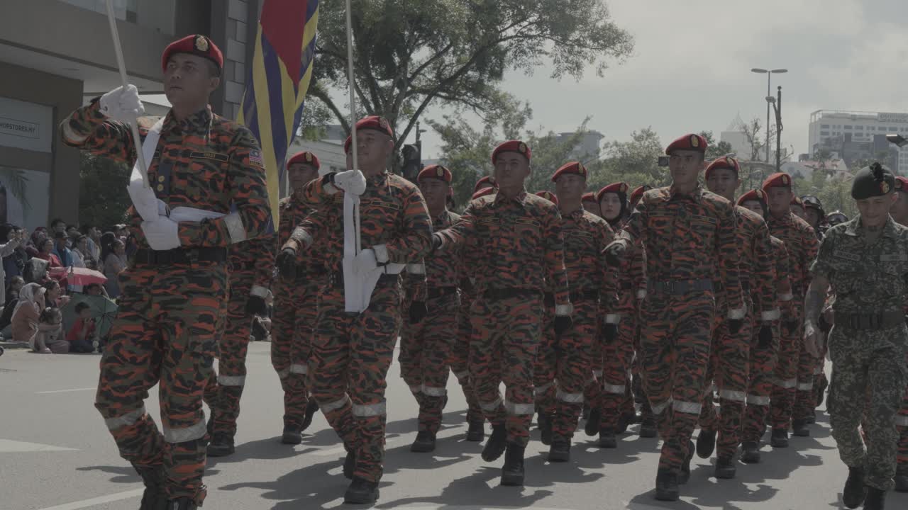 Malaysian Firefighters in a Parade