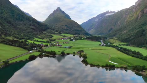 aerial footage beautiful nature norway