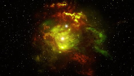 the nebula and the stars around it move in the universe