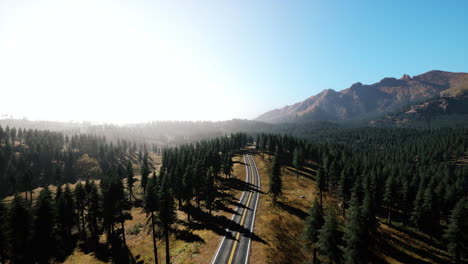 Aerial-view-of-the-old-road-going-through-pass-in-the-Swiss-Alps